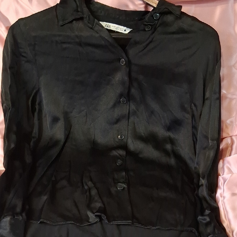 Black Button-Up Blouse